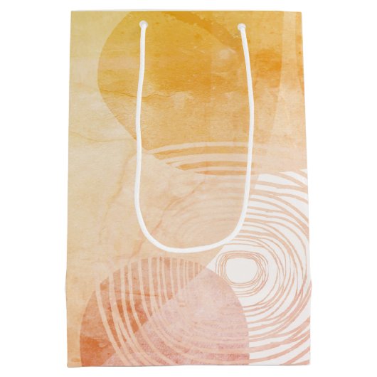 Gemini - Happy Birthday Medium Geschenktasche Mittlere Geschenktüte (Rückseite)