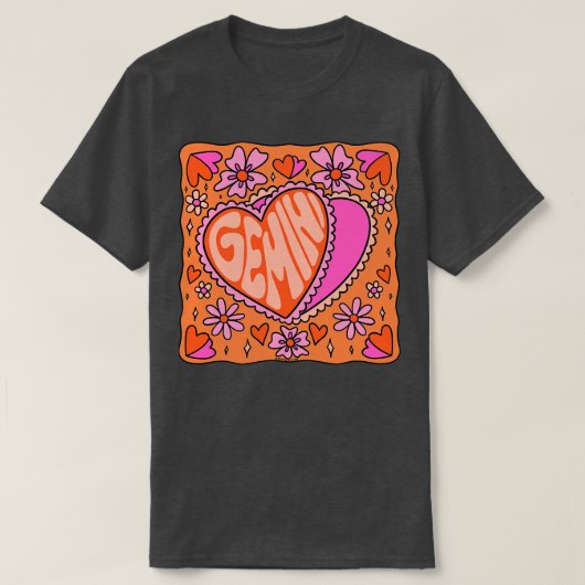 Gemini Heart T-Shirt (Design vorne)