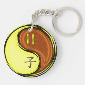 Gemini & Holz Rat Schlüsselanhänger (Rückseite)