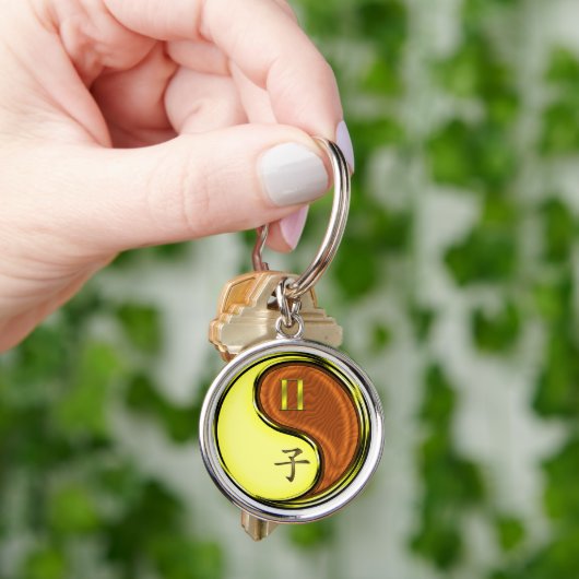 Gemini & Holz Rat Schlüsselanhänger (Hand)