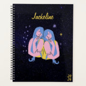 Gemini Horoscope l Galaxy Sky Star Kalender Planer (Vorderseite)