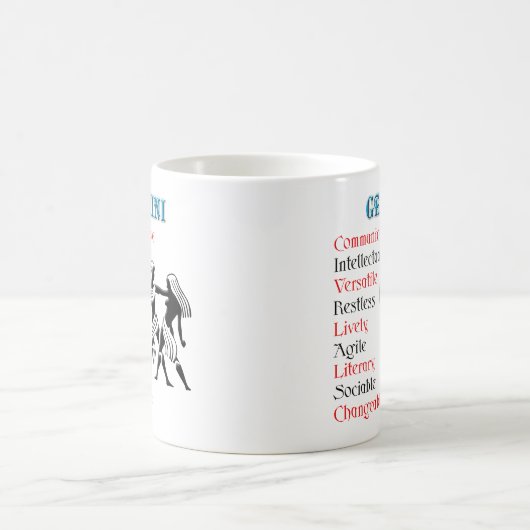 Gemini Horoscope Zodiac Sign Kaffeetasse (Mittel)