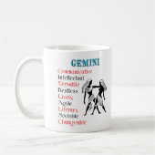 Gemini Horoscope Zodiac Sign Kaffeetasse (Links)