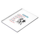 Gemini Horoscope Zodiac Sign Notizblock (Linke Seite)
