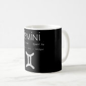 Gemini Horoskop Astrologie Star Geburt Geburtstags Kaffeetasse (VorderseiteRechts)