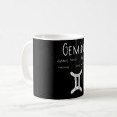 Gemini Horoskop Astrologie Star Geburt Geburtstags Kaffeetasse (Vorderseite Links)
