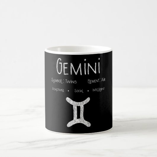 Gemini Horoskop Astrologie Star Geburt Geburtstags Kaffeetasse (Mittel)