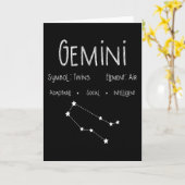 Gemini Horoskop Astrologie Star Geburt Geburtstags Karte (Gelbe Blume)
