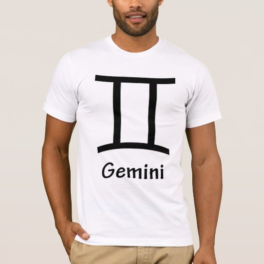 Gemini, Horoskop, Symbol, Astrologie T-Shirt (Vorderseite)