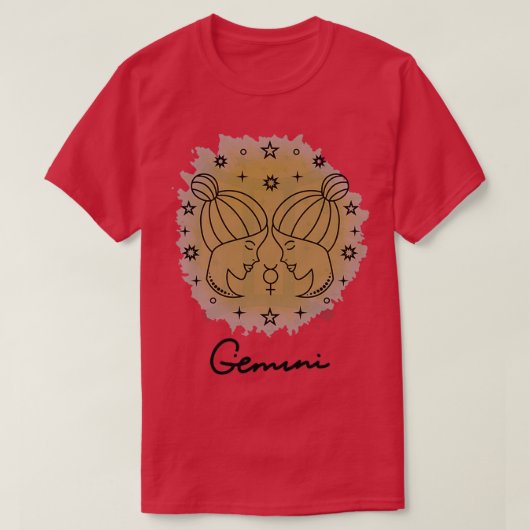 Gemini Horoskop T-Shirt (Design vorne)