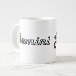 Gemini in Pearl Gemstone Jumbo-Tasse