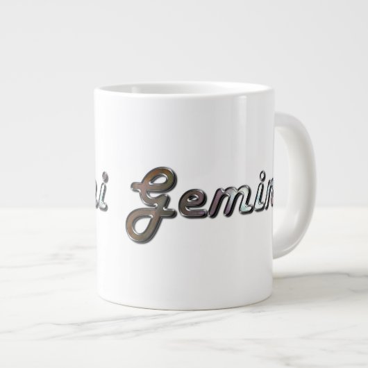 Gemini in Pearl Gemstone Jumbo-Tasse (Vorderseite Rechts)