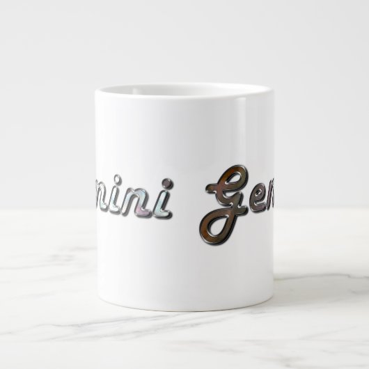 Gemini in Pearl Gemstone Jumbo-Tasse (Vorderseite)