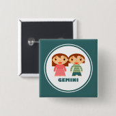 Gemini ist mein Zodiakzeichen Button (Vorne & Hinten)