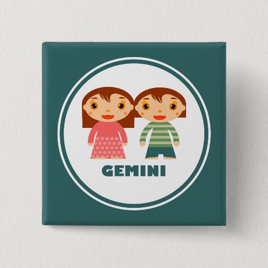 Gemini ist mein Zodiakzeichen Button (Vorderseite)
