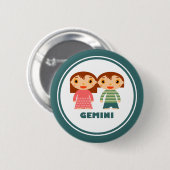 Gemini ist mein Zodiakzeichen Button (Vorne & Hinten)
