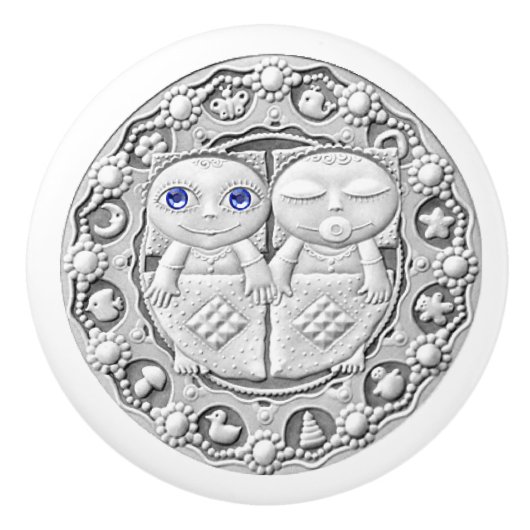 Gemini-Keramik Keramikknauf (Vorderseite)