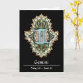 Gemini Khamsa Note Card Karte (Gelbe Blume)