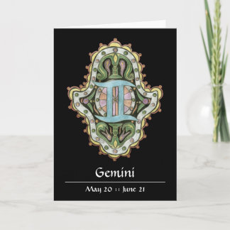 Gemini Khamsa Note Card Karte