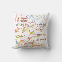 Gemini Kinderastrologie Zodiac Pillow