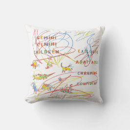 Gemini Kinderastrologie Zodiac Pillow Kissen