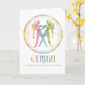 Gemini-Kompatibilität Geburtstagskarte Karte (Gelbe Blume)