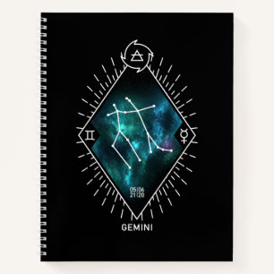 Gemini-Konstellation und Zodiaksymbol Notizblock