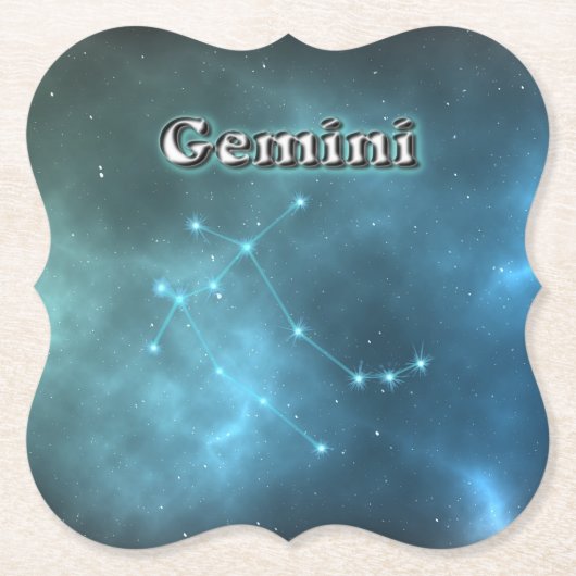Gemini-Konstellation Untersetzer (Vorderseite)
