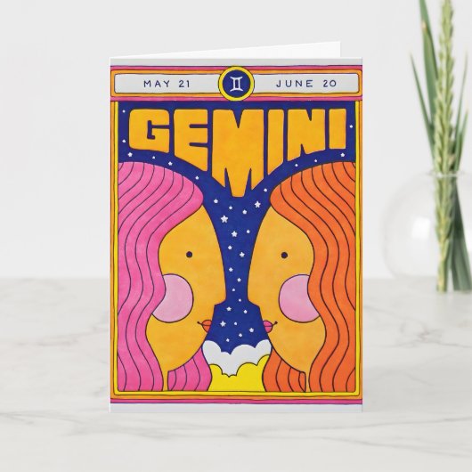 Gemini Letterpress Karte (Vorderseite)