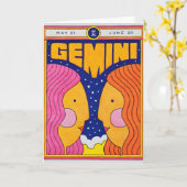 Gemini Letterpress Karte (Gelbe Blume)