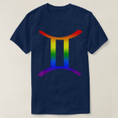 Gemini Lgbt Zodiac Sign LGBT Rainbow Pride Gay Gif T-Shirt (Design vorne)