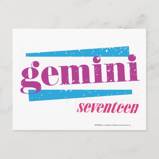 Gemini Lila Postkarte (Vorderseite)