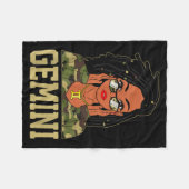 Gemini Loc'd Hair Sy Black Woman Camo Melanin Girl Fleecedecke (Vorderseite (Horizontal))