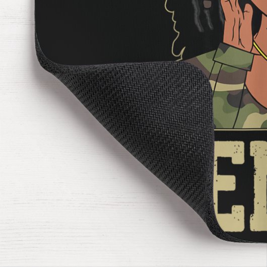 Gemini Loc'd Hair Sy Black Woman Camo Melanin Girl Mousepad (Ecke)