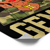 Gemini Loc'd Hair Sy Black Woman Camo Melanin Girl Poster (Ecke)