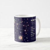 Gemini lustige Ernährungsfakte zodiakische Konstel Kaffeetasse (VorderseiteRechts)