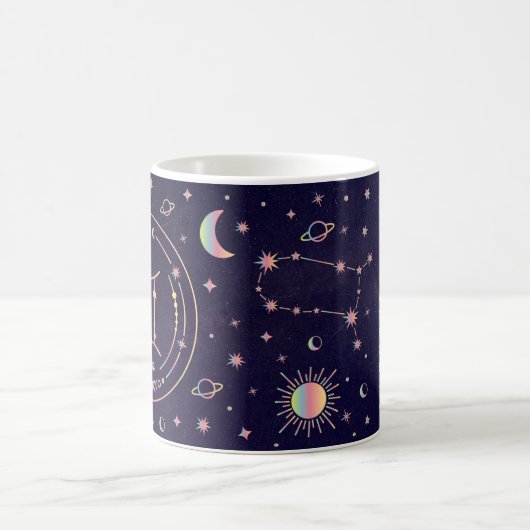 Gemini lustige Ernährungsfakte zodiakische Konstel Kaffeetasse (Mittel)