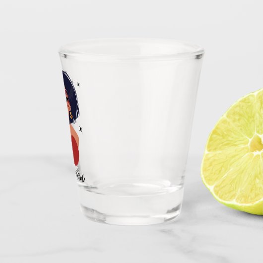 Gemini-Mädchen Schnapsglas (Rechts)