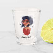Gemini-Mädchen Schnapsglas (Vorderseite)