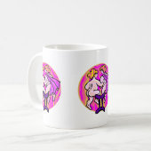 Gemini Malerei im Stil der 70er Jahre mit Symbol Kaffeetasse (Vorderseite Links)