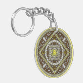 Gemini Mandala Acrylic Schlüsselanhänger (Vorderseite links)