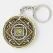 Gemini Mandala Acrylic Schlüsselanhänger (Rückseite)