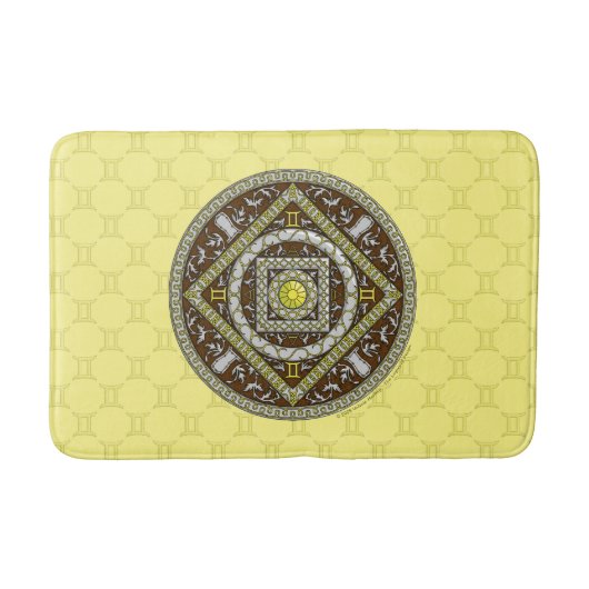 Gemini Mandala Bath Mat Badematte (Vorderseite)