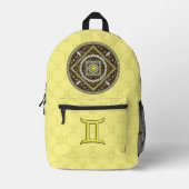 Gemini Mandala Bedruckter Rucksack (Vorderseite)