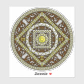 Gemini Mandala Contour Sticker (Blatt)