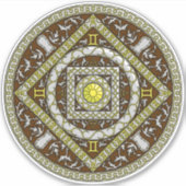 Gemini Mandala Contour Sticker (Vorderseite)