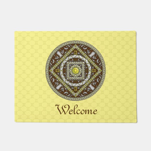Gemini Mandala Doormat Fußmatte (Vorderseite)
