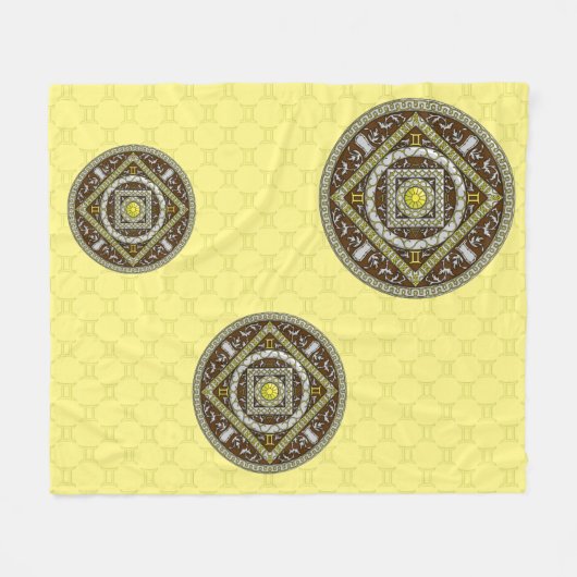 Gemini-Mandala-Fleece-Decke Fleecedecke (Vorderseite (Horizontal))