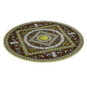 Gemini Mandala Glas Cutting Board Schneidebrett (Ecke)