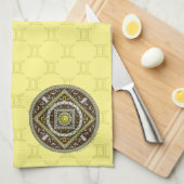 Gemini Mandala Handtuch (Viertel Falte)